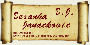 Desanka Janaćković vizit kartica